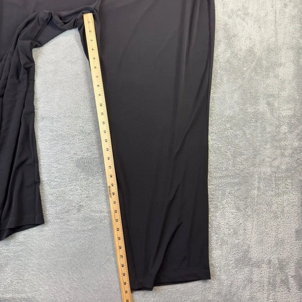 Susan Graver Pants Womens 3X Black Essentials Liquid Knit Crop Pull On Stretch